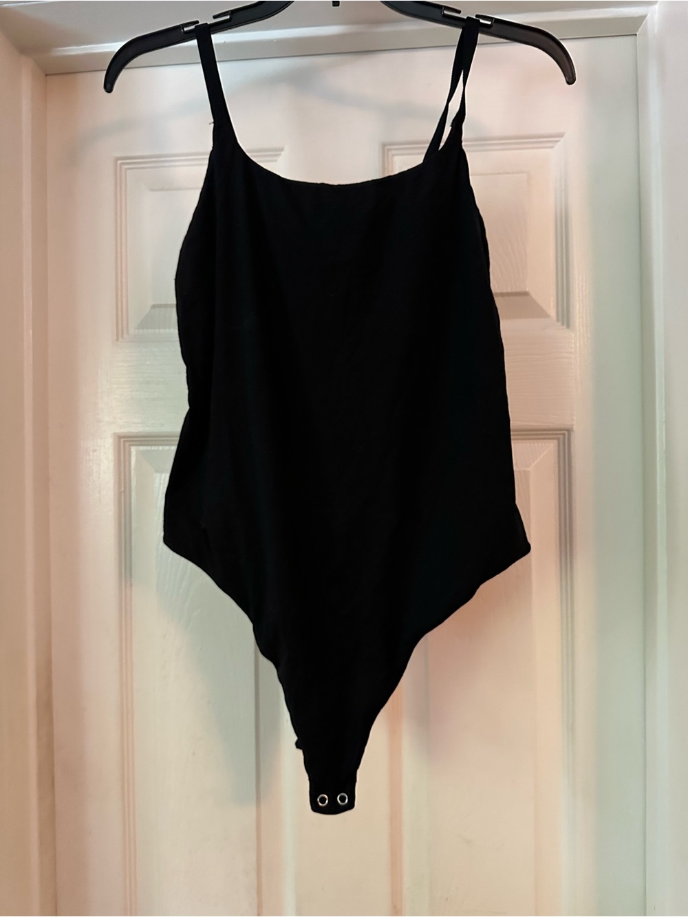 SKIMS Black Kids One-Piece Bodysuit with Thin Straps